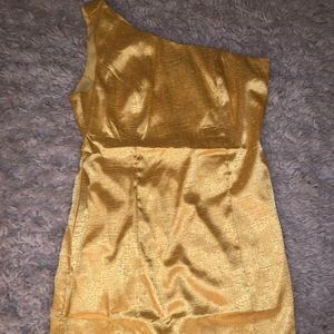 Lulus yellow off the shoulder dress
